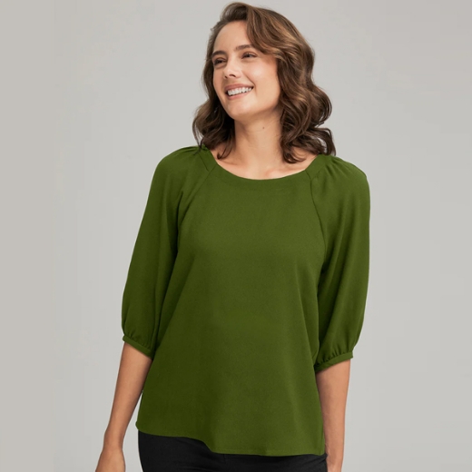 Picture of City Collection Ladies Marillyn 1/2 Sleeve Blouse